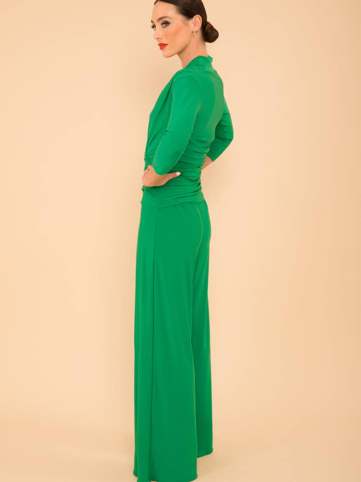 Atom Label - Vente Combinaison – femme - Combinaison URANIUM vert émeraude en jersey1