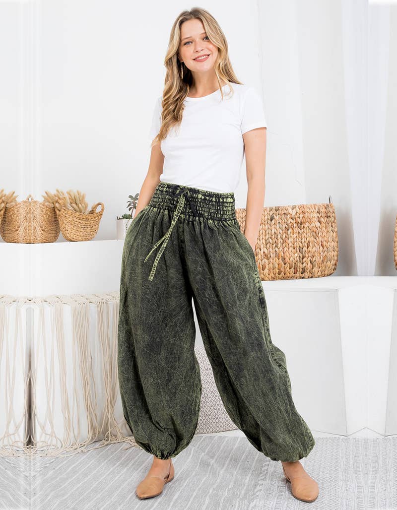 Kathmandu Imports – wholesale Pants – Women's – Stone Washed Harem Pant (KT-1314)