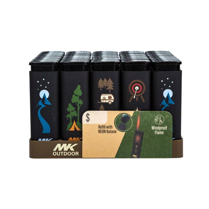 MK Lighter Company - Wholesale Lighter - MK Lighter Outdoor Series, Alpine Set, Windproof Flame, Pock