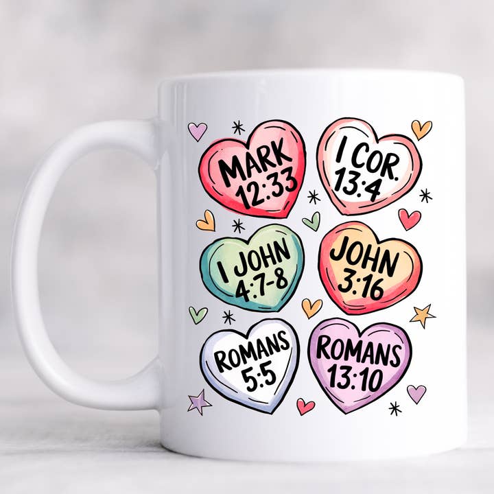 Bibelcitat Hjärtan Alla hjärtans dag Mugg för wholesale av Hello Gorgeous Mugs