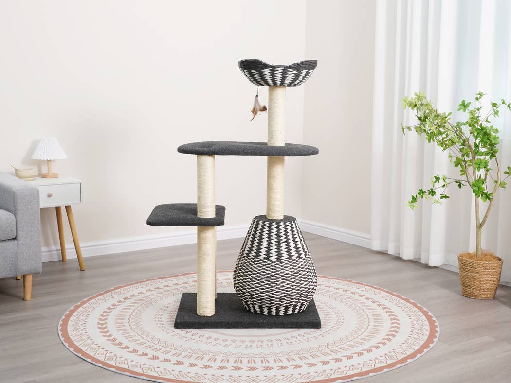 PetPals Group - Wholesale Pet Scratcher - Cat - PetPals Ace- Natural, Sustainable Handwoven Cat Tree3