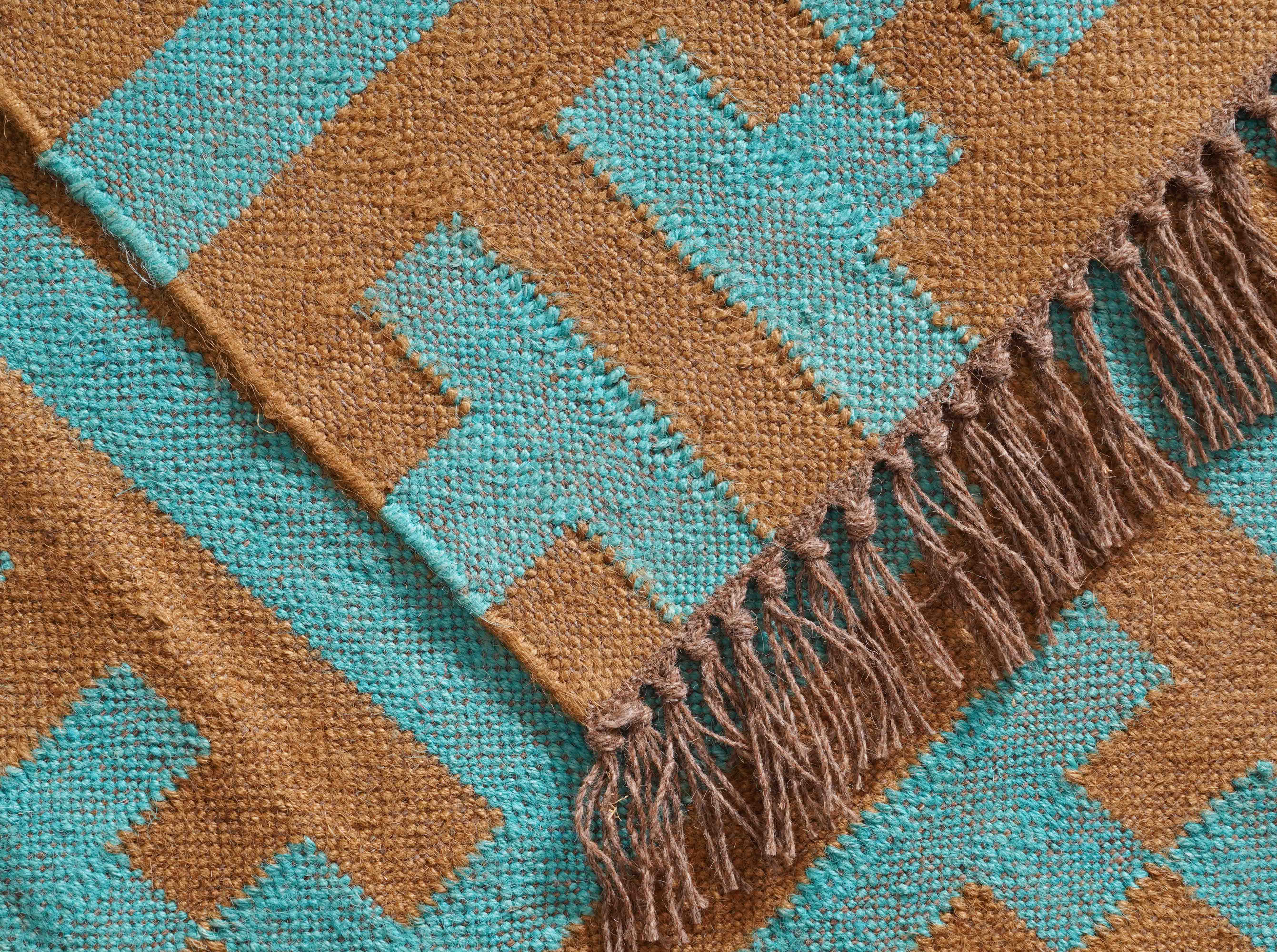 Chouhan Rugs - Wholesale Area Rug - Multicolor Handwoven Wool Jute Kilim Rug Vinatge Jute Rug 7