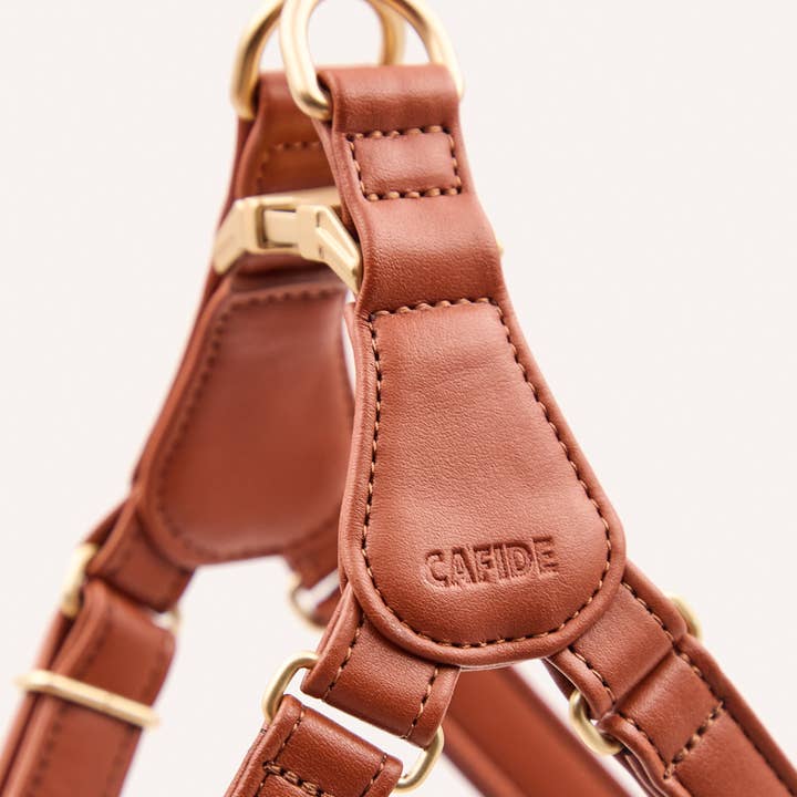 CAFIDE - Wholesale Pet Harness - Dog - Vegan Leather "Step In" Harness Brown, Jala1