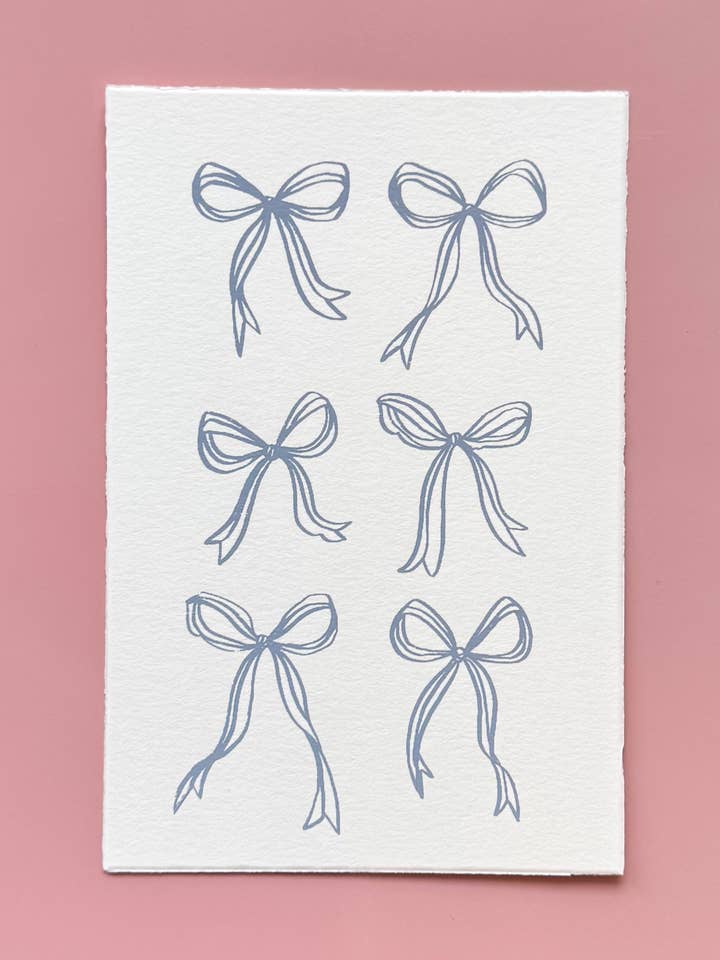 Blauwe steken - ansichtkaart - zeefdruk voor wholesale door Avis et Tigris