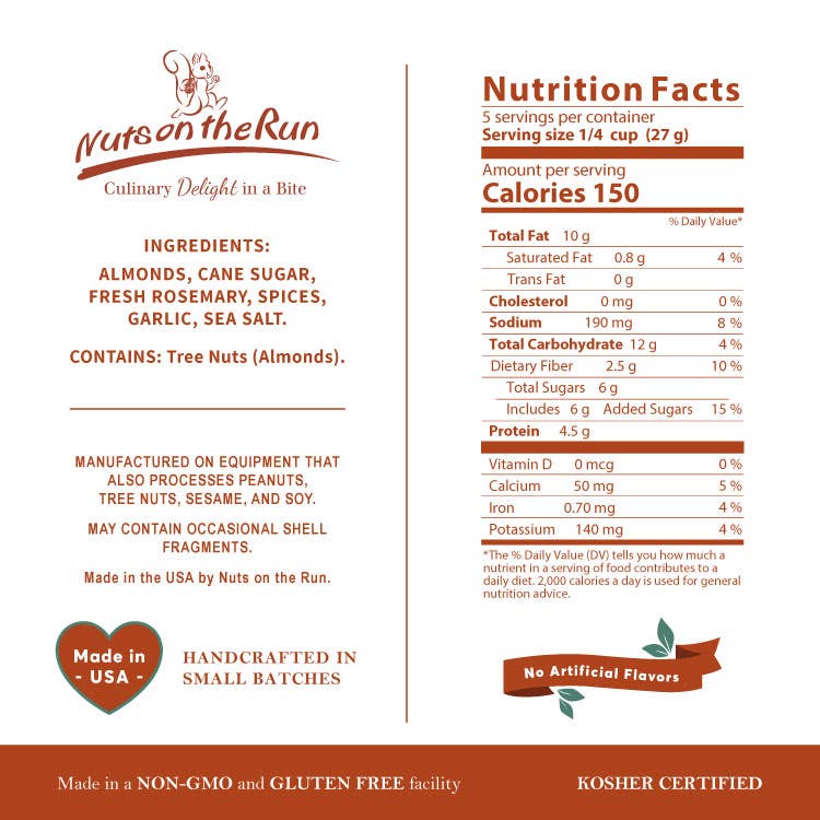 Nuts On The Run - Wholesale Nuts - Rosemary Almonds2