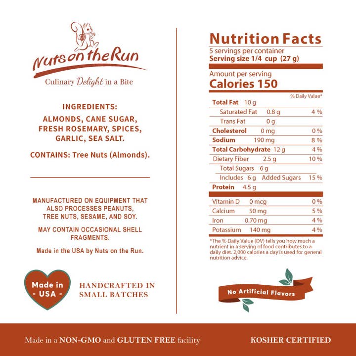 Nuts On The Run - Wholesale Nuts - Rosemary Almonds2