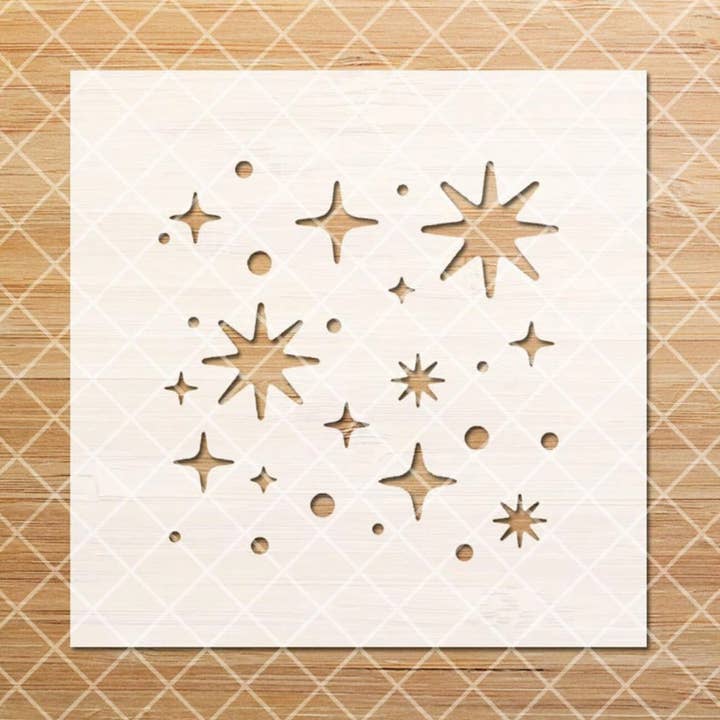 Stars Stencil, Cute Stencil, Magical Stencil, Stencil - SG4 for wholesale by Textile Bakery LLC