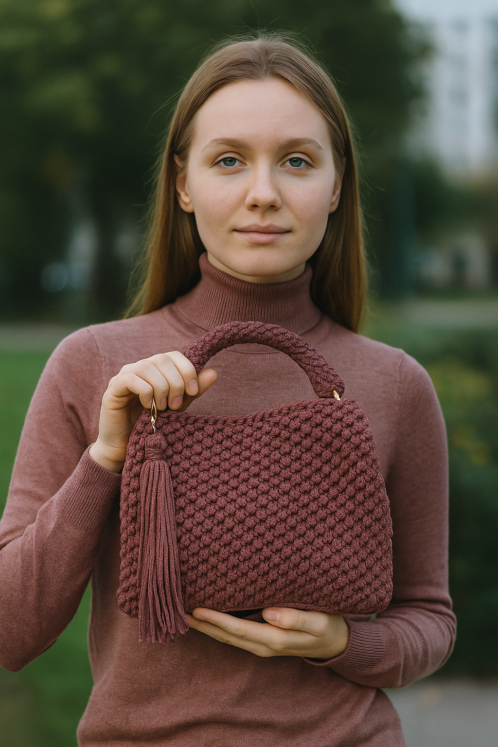 CHQEL – wholesale Shoulder bag – women's – CHQEL Polyester Macrame Shoulder Bag Handmade Crochet Bag13