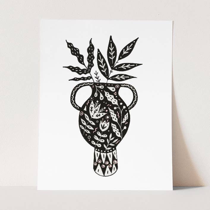 Scandi Vase Print - A4 for wholesale by Juniper Press
