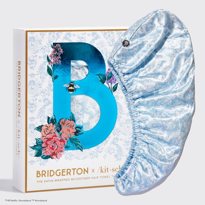 KITSCH - Wholesale Hair Towel/Wrap - Kitsch x Bridgerton Satin Wrapped Hair Towel / Toile De