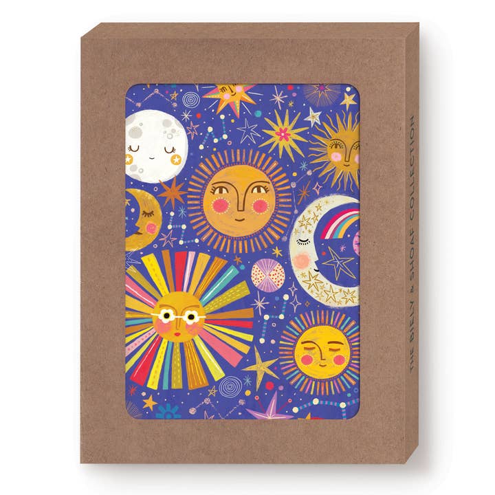 Suns & Moons Boxed Notecard - Set of 10 and other Purchase Wholesale sun print paper. Free Returns & Net 60 Terms on Faire trending on Faire.