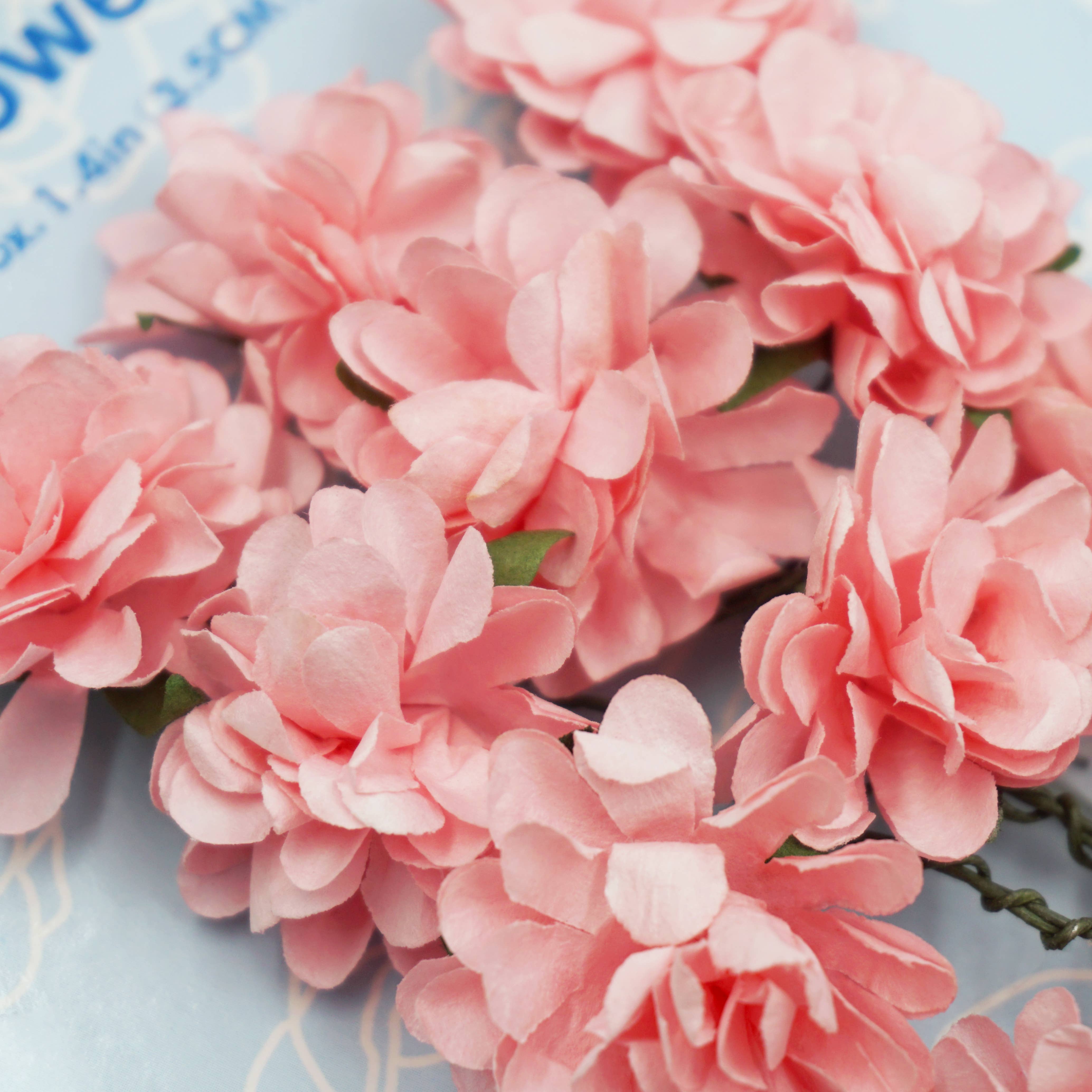 Angels Craft - Venta al por mayor Flores artificiales - Flores de papel (Zinnia) con alambre, 12 quilates y 1,57 pulgadas6