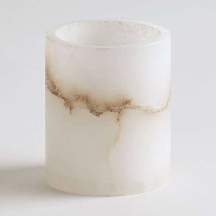 Santo Alabaster Short Votive for wholesale by The Collective