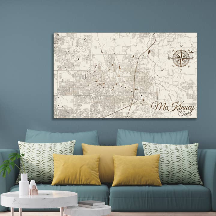 Texas: Meadows Place Street Map for wholesale by Fire & Pine