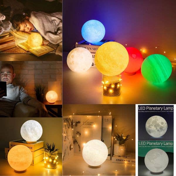 St. Louis Wholesale LLC - Wholesale Accent/Desk Lamp - Lighting - Planetary 6" Multi-Color - With Remote - Touch ON