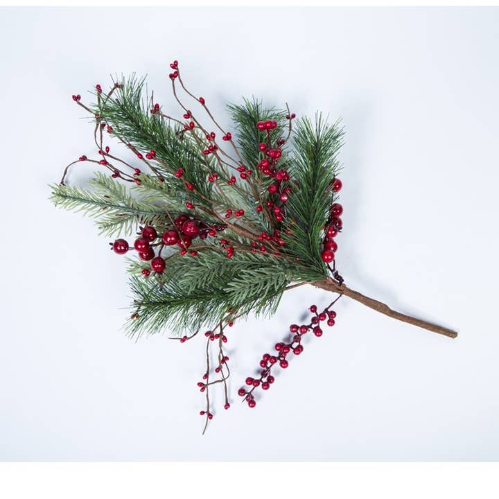 Large Pine Cone & Bell Bouquet with Berries – 17" Festive for wholesale by KMI International Corp.