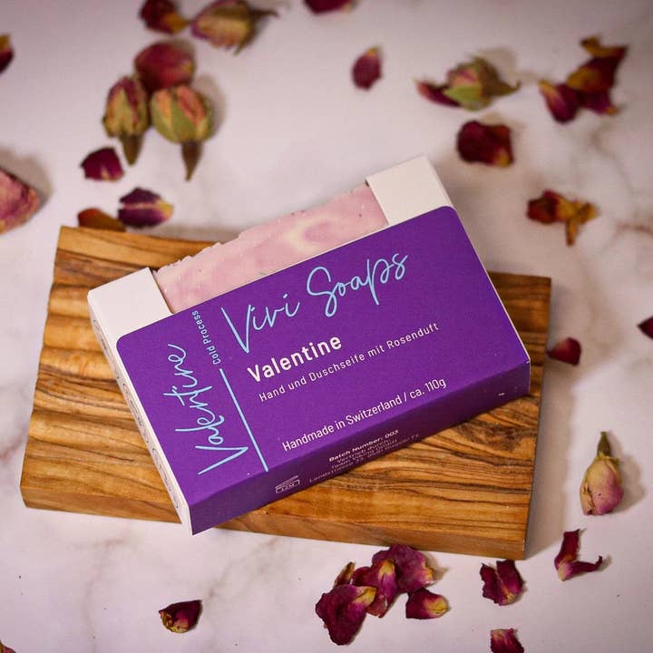 ViviSoaps - Wholesale Bar Soap - Valentine handmade rose scented soap
