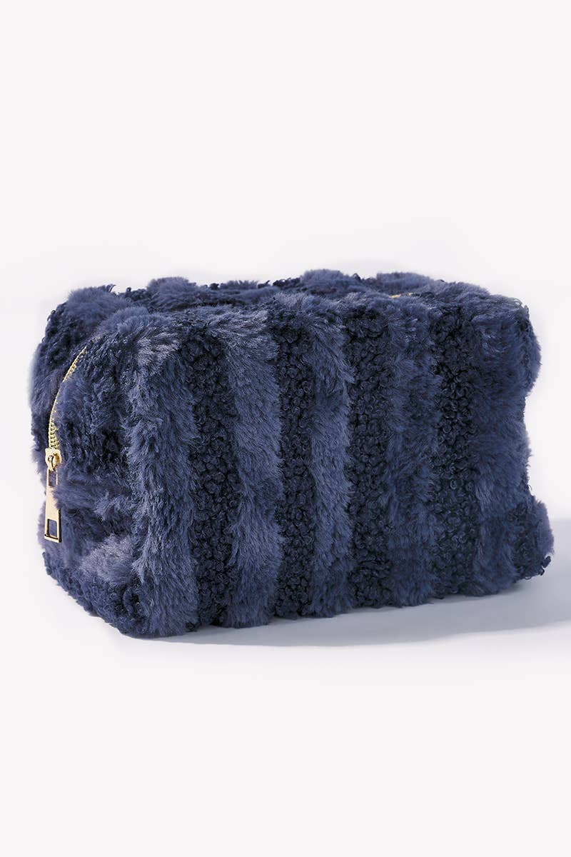 BYREN | ÉLINE L'ATELIER - Wholesale Toiletry Bag - Women's - Teddy striped rectangular makeup bag CY232JH2