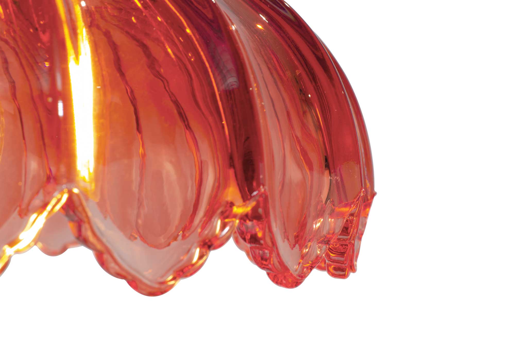 C-Création - Wholesale Chandelier/Hanging Light - Retro-style colored glass pendant Petal4