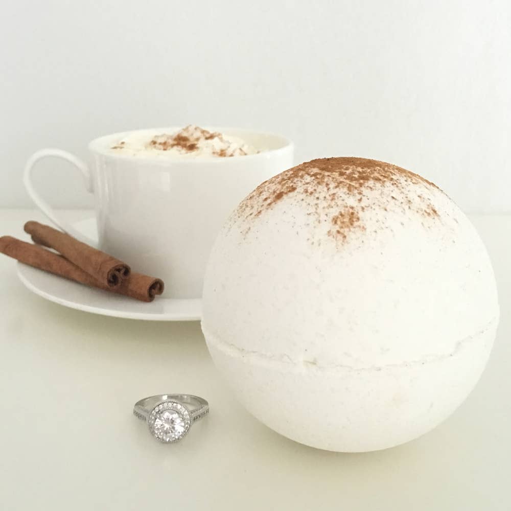 Pearl Bath Bombs - Vente Bombe de bain/poudre effervescente pour le bain - Bombe de bain Anneau Vanille Chai1