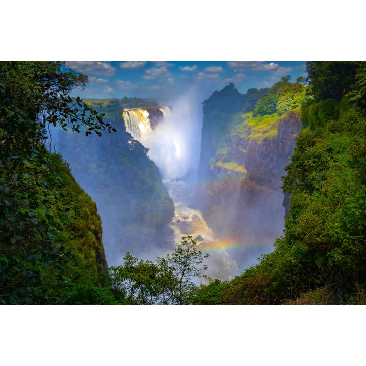 Arc-en-ciel brumeux de Victoria Falls | Décoration murale sur toile pour la vente par Richard Miles Photos