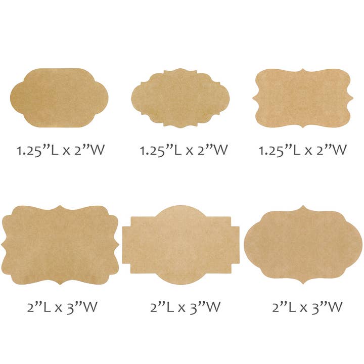 Wrapables.com - Wholesale Gift Tag Label - Wrapables Kraft Paper Sticker Labels for Lids, Mason Jars1