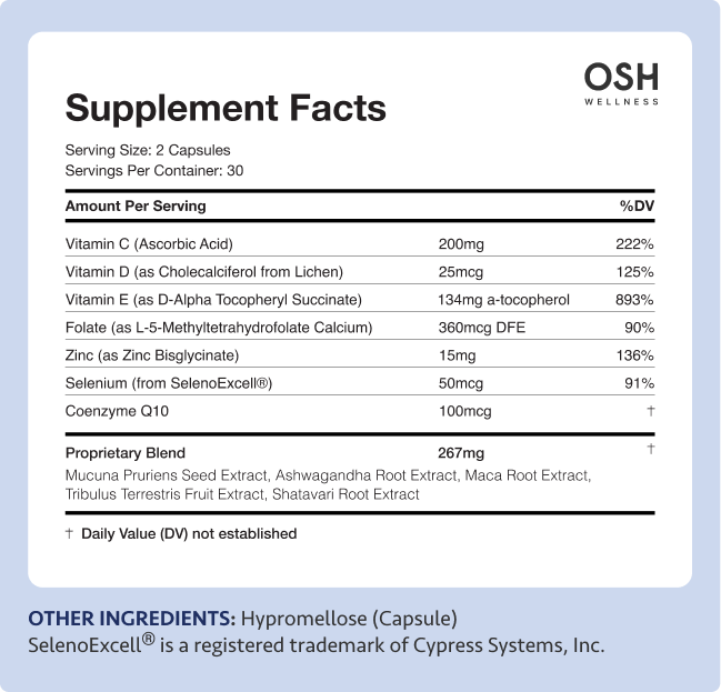 Osh Wellness - Ayurvedic Wellness - Wholesale Oral Supplement/Vitamin - Men's Fertility Support - Complete Conception Care5