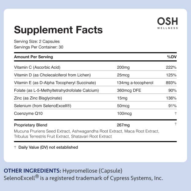 Osh Wellness - Ayurvedic Wellness - Wholesale Oral Supplement/Vitamin - Men's Fertility Support - Complete Conception Care5