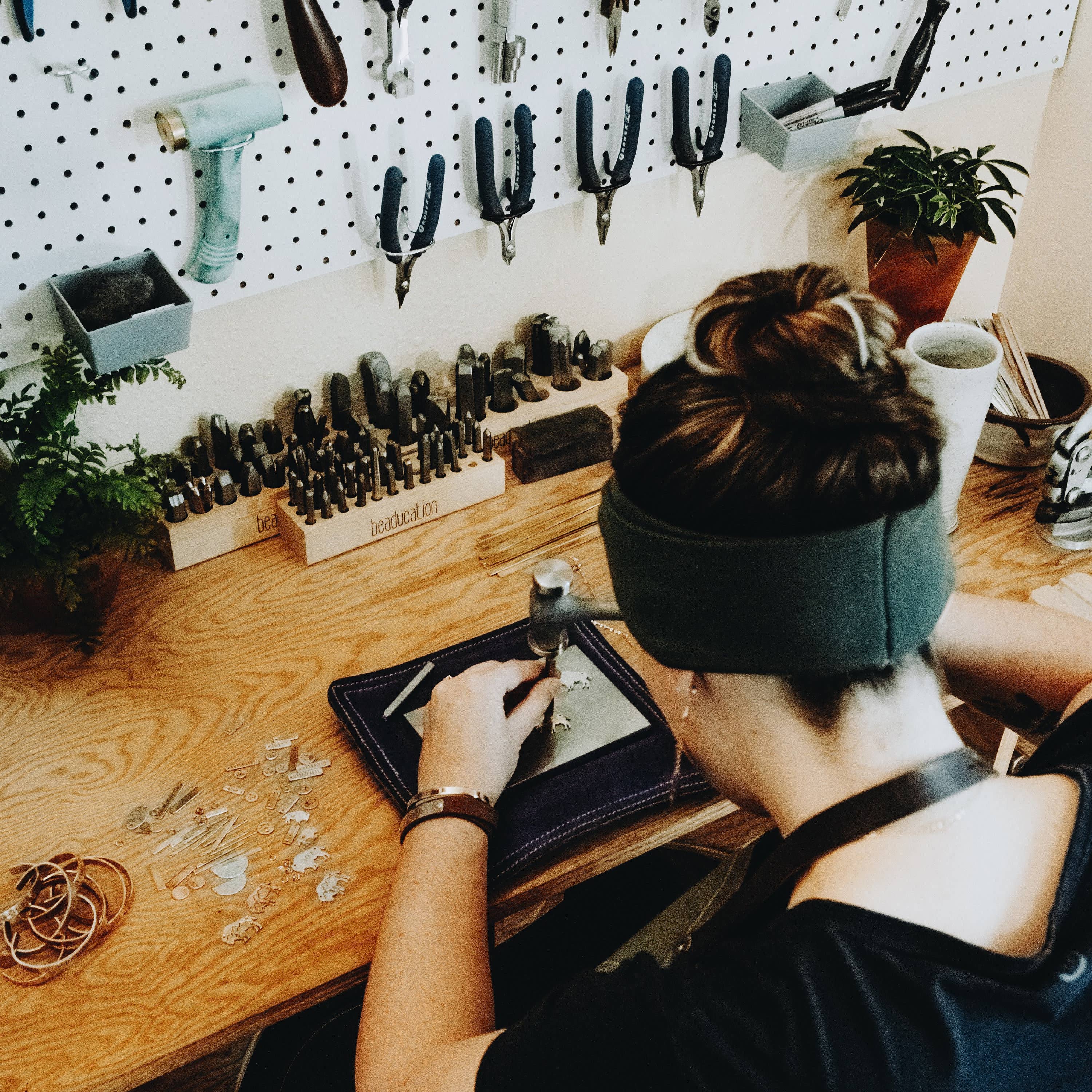 JOY IN THE MORNING - Wholesale Pendant/Charm Necklace - Botanical Bison Necklace, Buffalo, Hand Stamped Necklace7