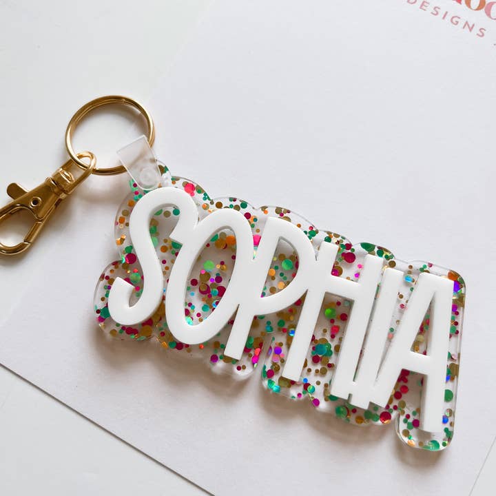 Simply Adoorable Designs - Wholesale Keychain - Women's - Sparkle Name Tag