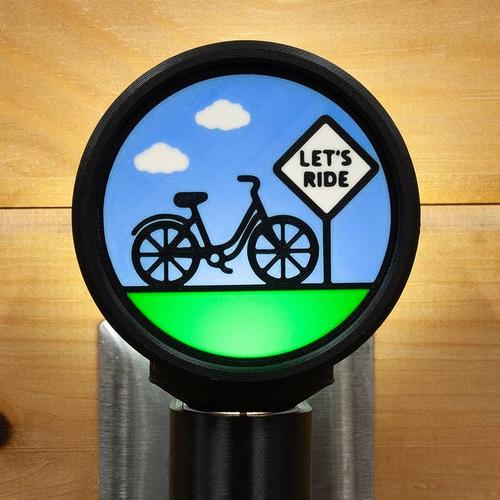 "Lumière de Nuit LED pour Vélo 'Let's Ride' - Cadeau Fabriqué au Michigan" pour la vente par G3 Studios