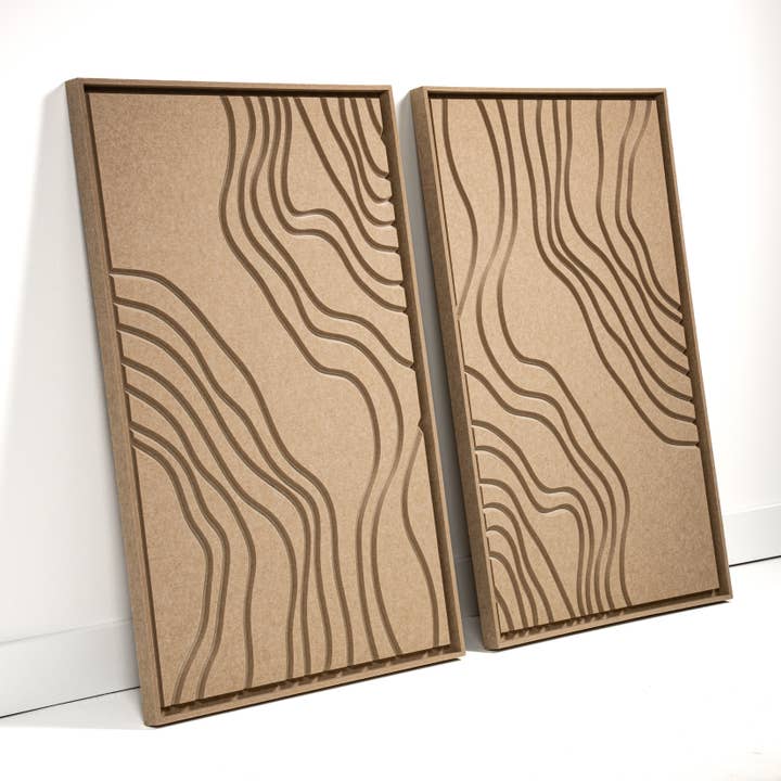 FeltArt Naturale Beige sable pâle Taille L 70 x 110 cm Lot de 2 pour la vente par FeltArt