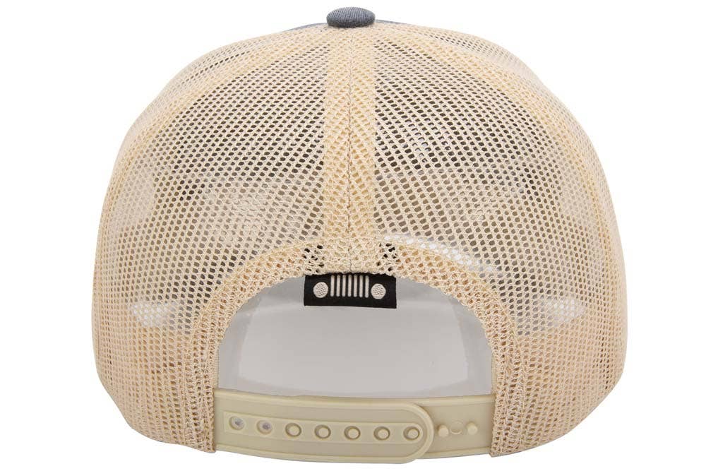 Detroit Shirt Co. - Wholesale Trucker Hat - Unisex - Hat - Jeep Have Fun Out There Trucker Patch Hat - Charcoal/Olive/Khaki2