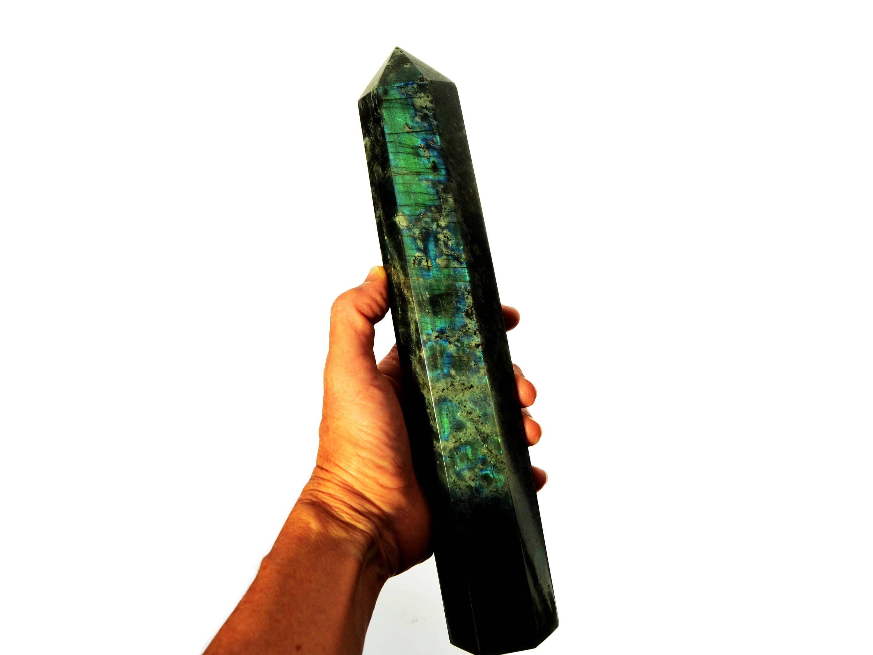 Kaia & Crystals - Wholesale Spiritual Stone/Crystal - XXXL Labradorite Crystal Tower 1.000g+3