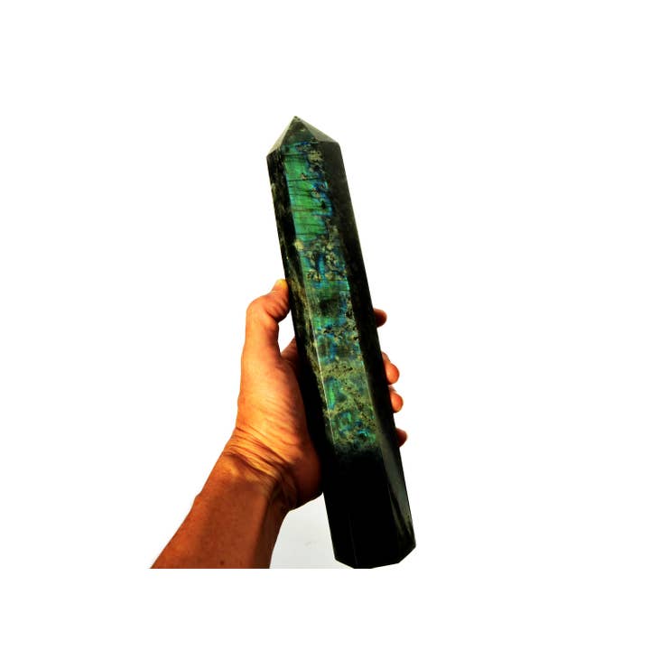 Kaia & Crystals - Wholesale Spiritual Stone/Crystal - XXXL Labradorite Crystal Tower 1.000g+3