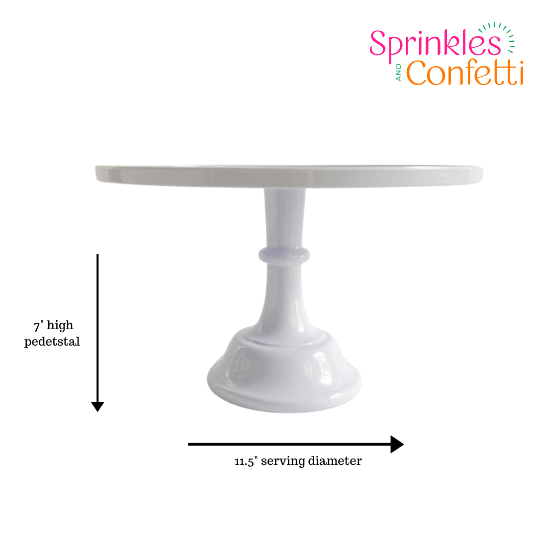 Sprinkles & Confetti Party Supplies - Wholesale Cake Stand - White Melamine Cake Stand | Cupcake Stand | Dessert Display2