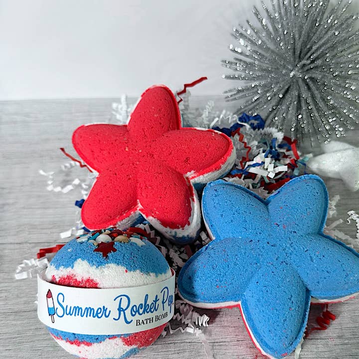 Mandatory Me Time - Wholesale Bath Bomb/Fizz - Star Spangled Bath Bomb | Summer Seasonal Patriotic Rocket1