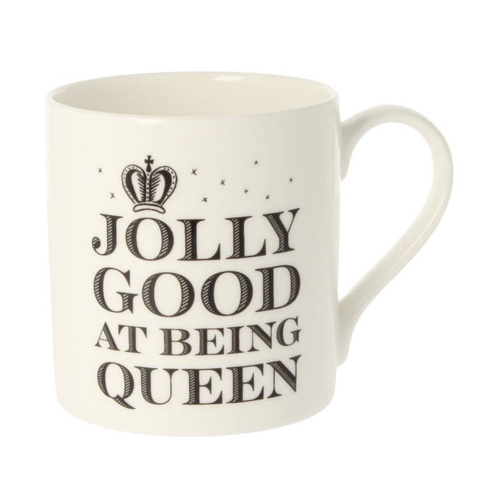 Jolly Good At Being Queen Mug for wholesale by mclaggan+co