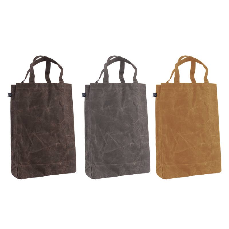 Esschert Design USA - Wholesale Grocery/Shopping Bag - Waxed Canvas Shopping Bag, 3 Asst. Colors - Large0