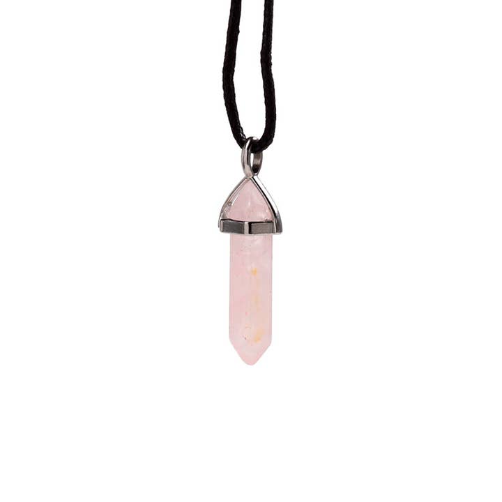 Puckator Ltd – wholesale Spiritual stone/crystal – Healing Stone Gemstone Double Terminated Shaped Pendant4