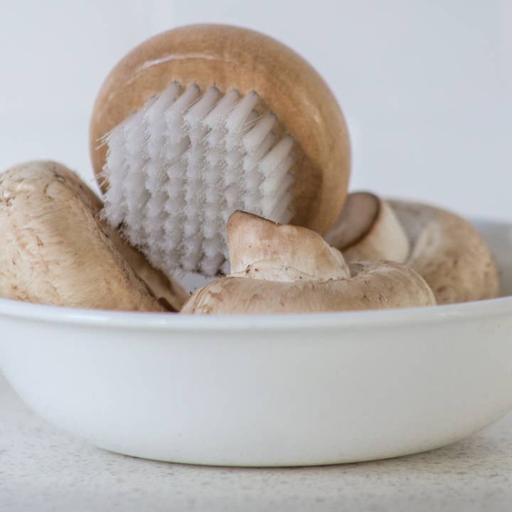 Fox Run Brands - Vendita all'ingrosso Spazzola per pulire - Fox Run, spazzola a forma di fungo in legno, setole in nylon, 2" x 2" x 1,25"2