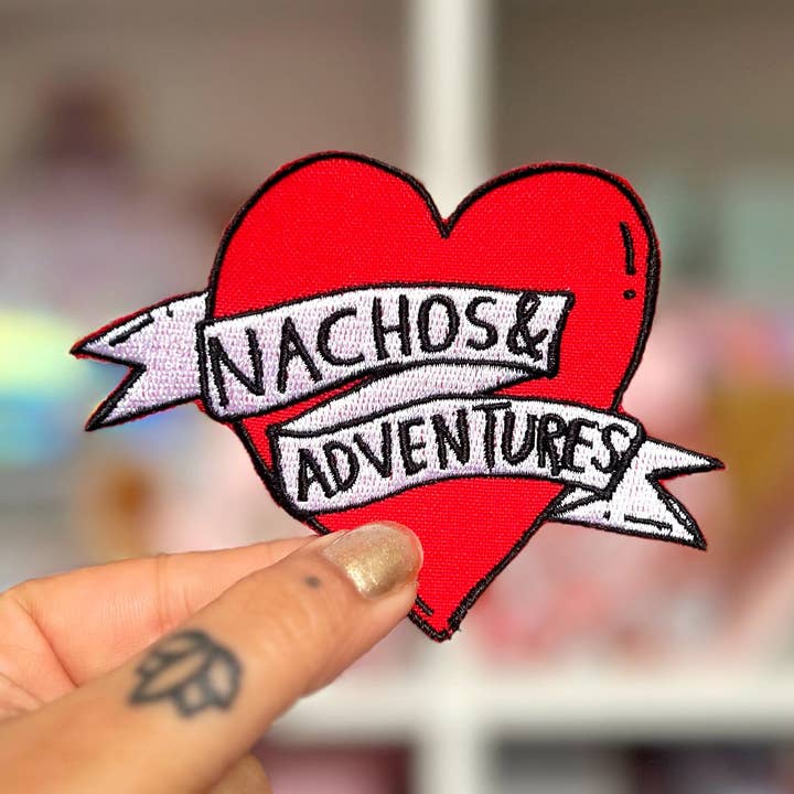 nachos & adventures sew-on patch for wholesale by Keep It Bright