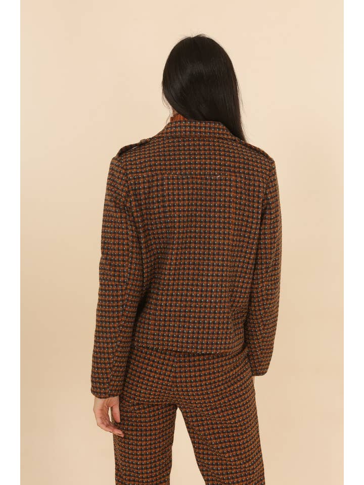 CAMMELLO GIACCA IN TARTAN 3851 LUREX in vendita all'ingrosso su Faire3