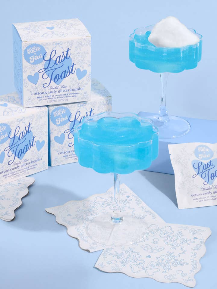 Last Toast Glitter Bombs - 4 cotton candy glitter bombs, Bachelorette Gift, Bride to Be for wholesale by xo, Fetti