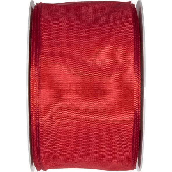 Taftband Mit Draht, Breite 60 Mm , Länge 25 M, Rot für den Großhandel von Vosteen