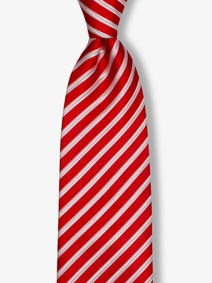 Racecar Red Striped Tie for wholesale by GoTie