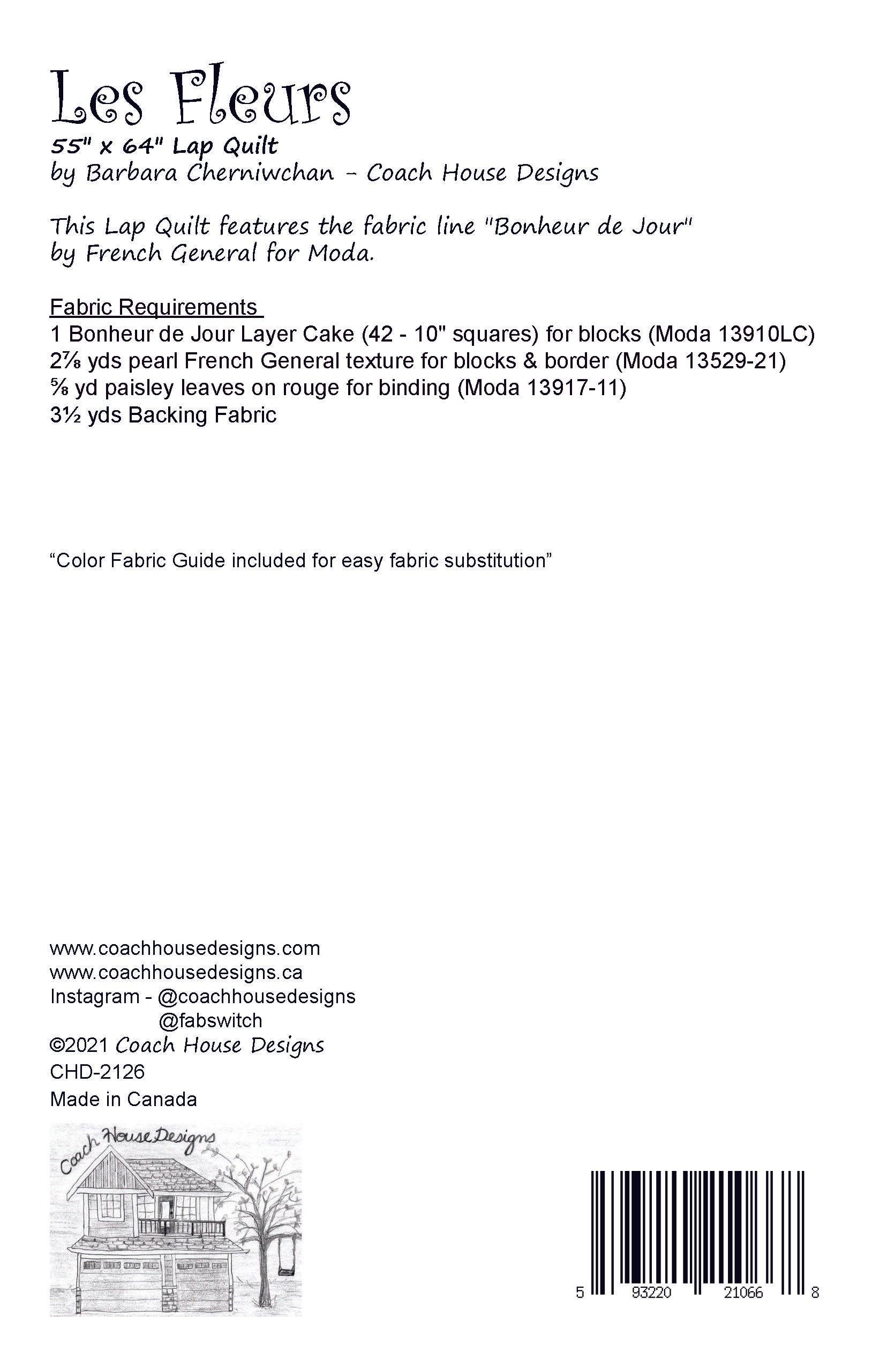 Coach House Designs - Wholesale Quilt - Les Fleurs Quilt Pattern4