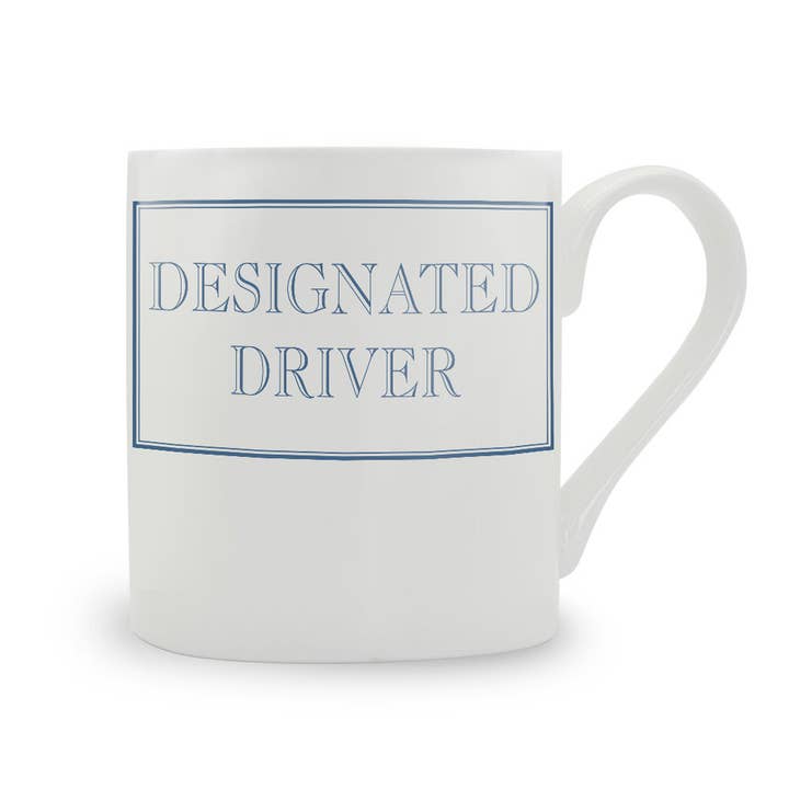 Designated Driver Bone China Mug for wholesale by Stubbs Mugs