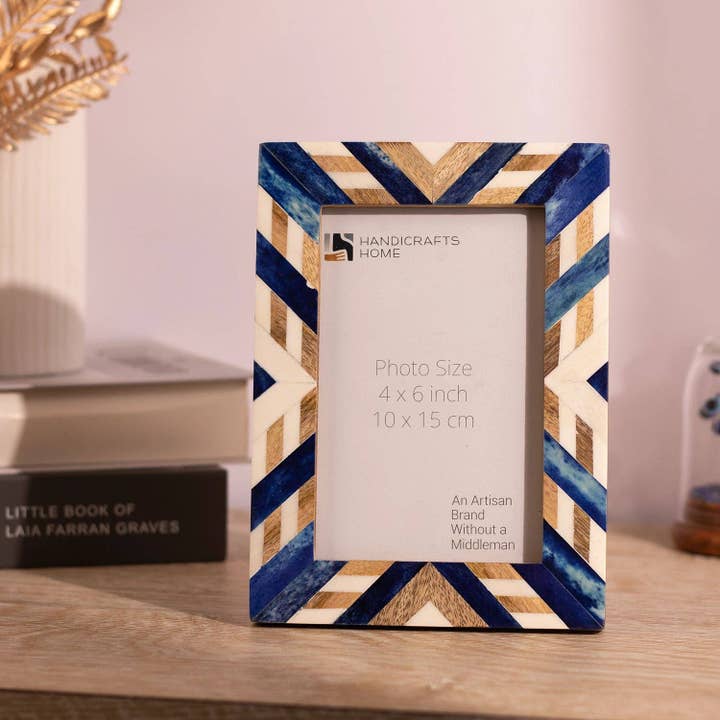 Photo Picture Frame Hypno Azure Collection Blue & Brown for wholesale by Muqeem & Brothers