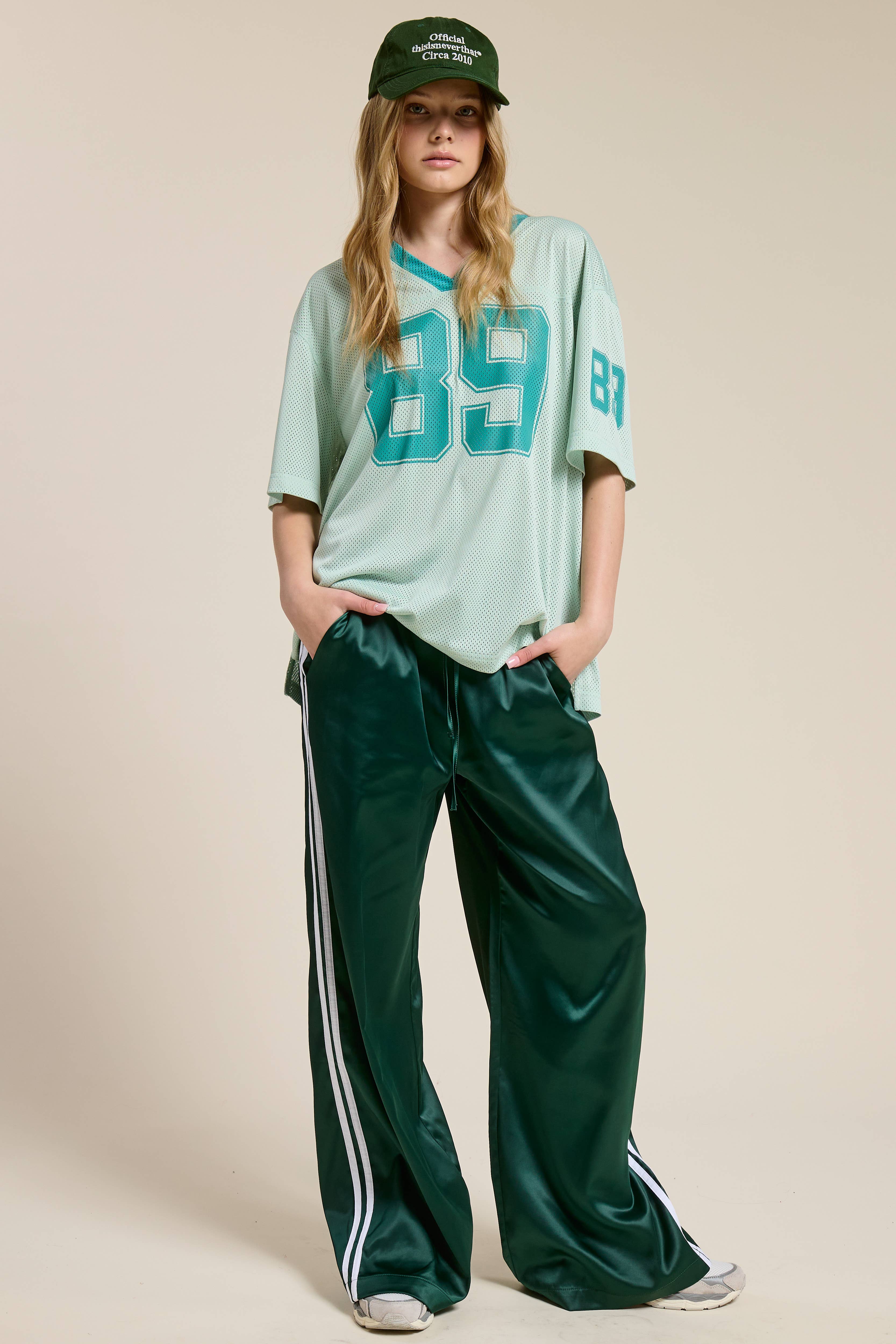 Mimosa - Wholesale T-Shirt - Women's - Sporty V Neck Short Sleeve Jersey Top with 89 Graphic Print23